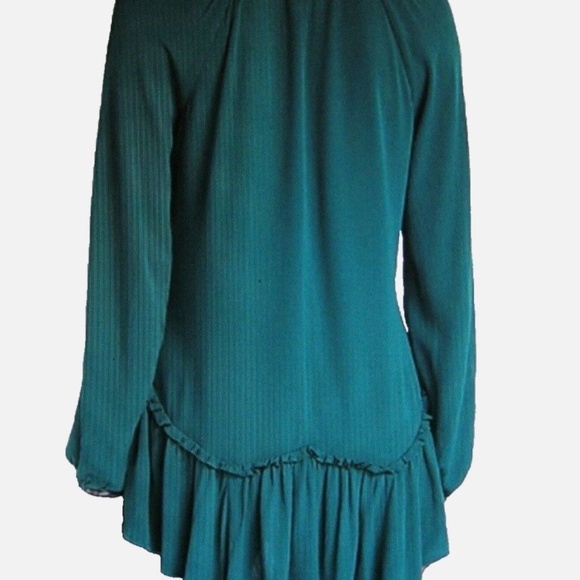 Emerald Lace Long Sleeve Blouse - Picture 3 of 6